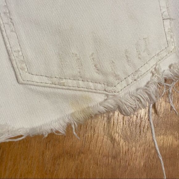 Free People White Distressed Boho Lace Jean Shorts - Picture 11 of 13